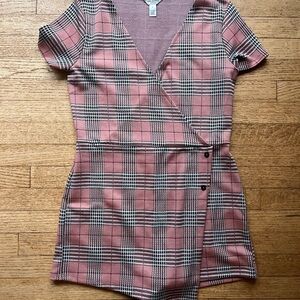 Arizona Jean Company Rose Plaid Romper
